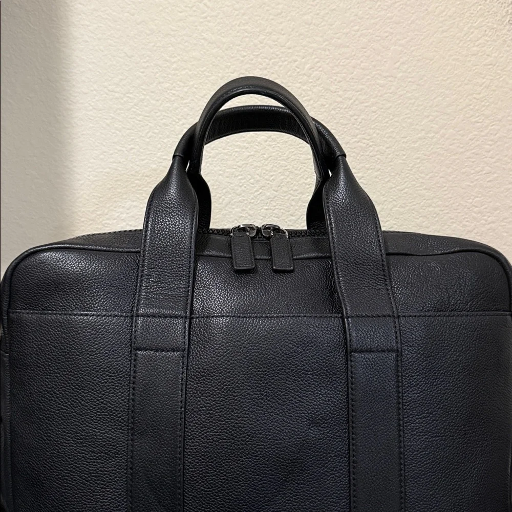 Michael Kors Men’s Cooper Large Leather Briefcase - Black - Picture 4 of 14